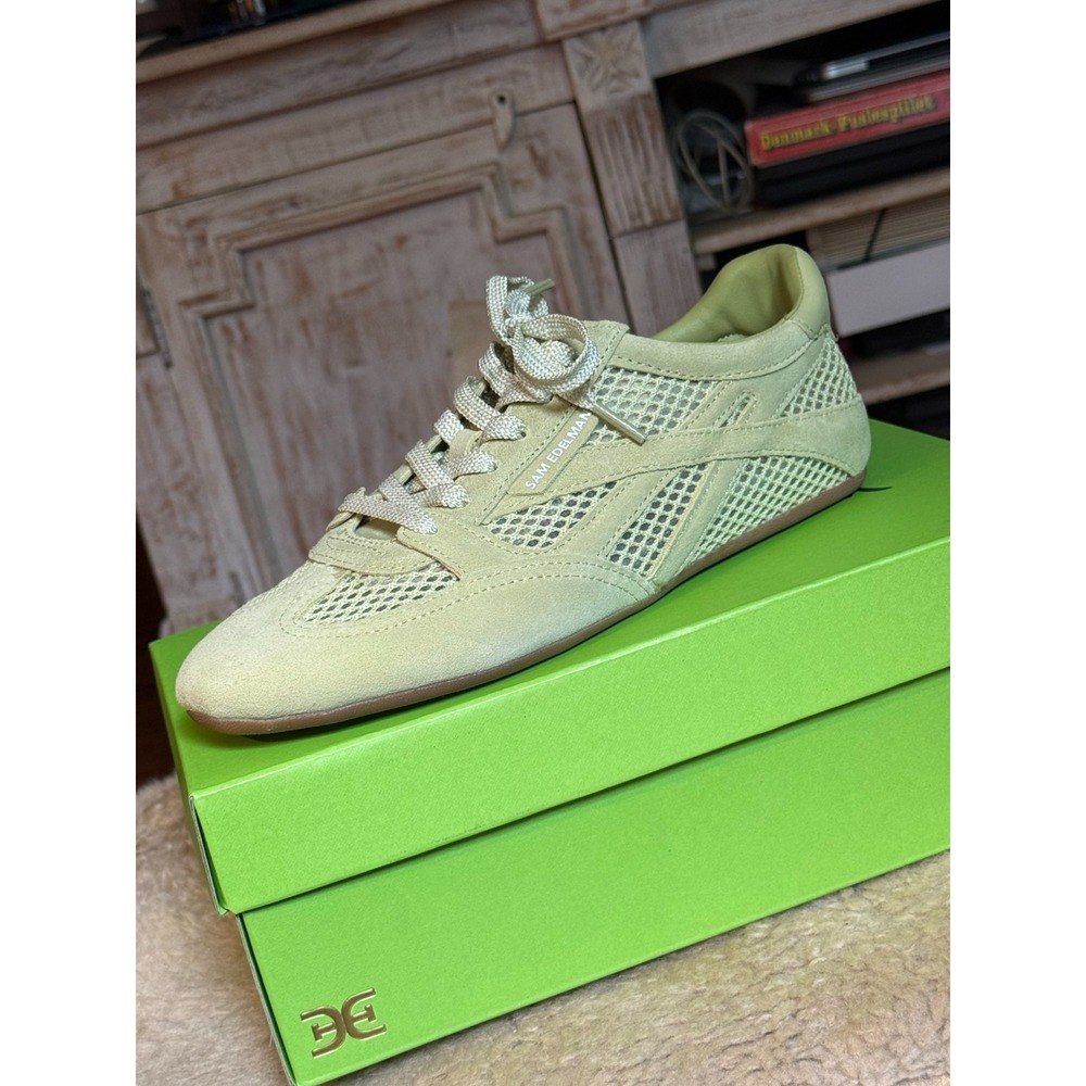 NEW Sam Edelman For Anthropologie Women Sz 9 Tobi Citro Suede Mesh Sneakers $140